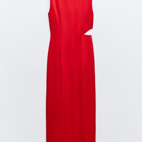 NWT ZARA CUT OUT RUCHED DRESS S 7969 - Picture 3 of 6
